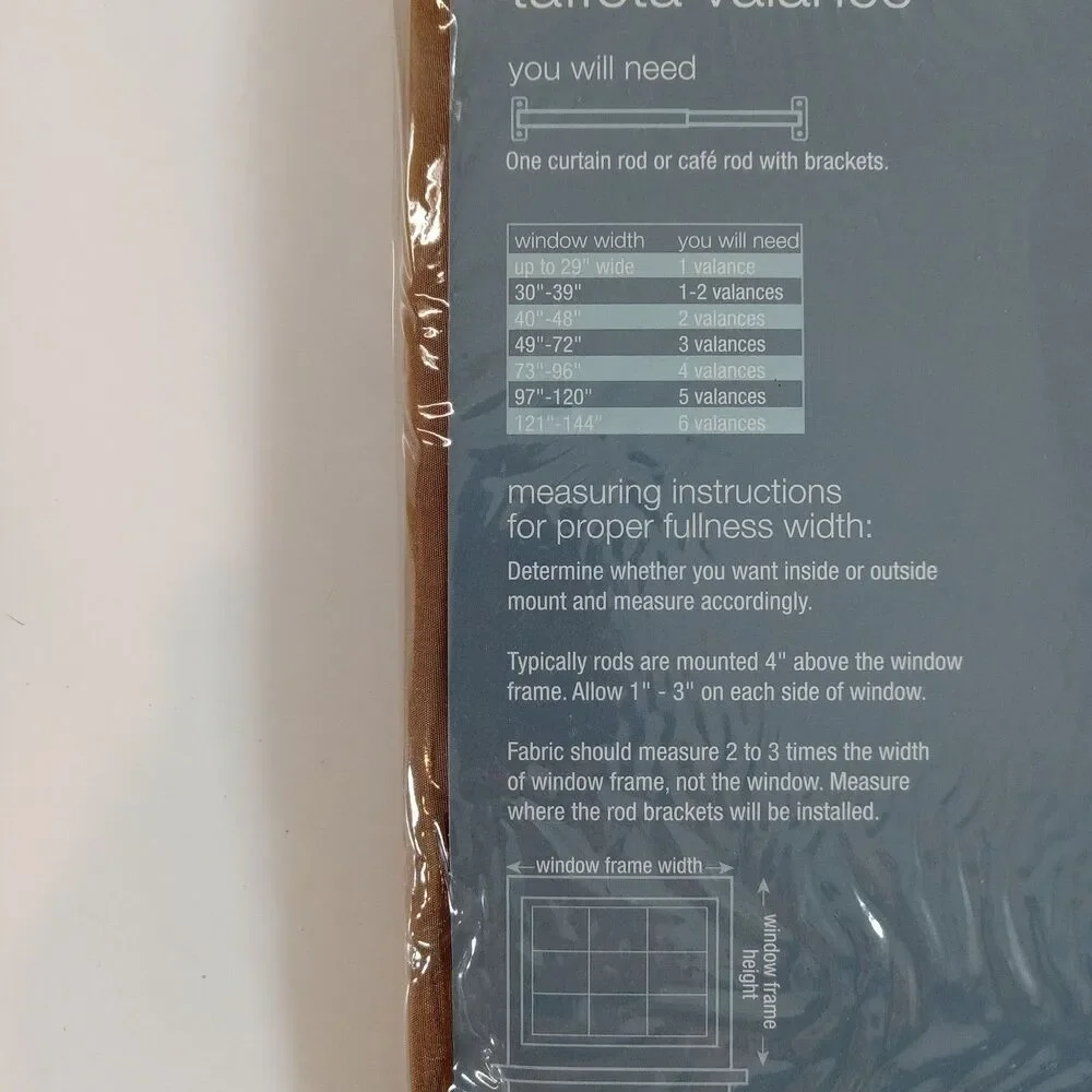 Essential Home Box Pleat Taffeta Valance 60